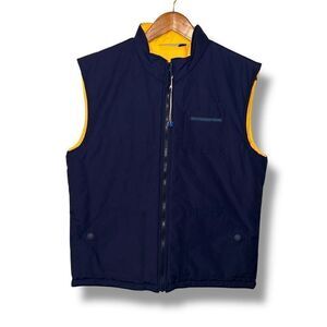 Southern Tide Navy Blue & Yellow Reversible Gilet Vest Size M